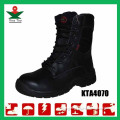 Black high cut slip resistant rubber outsole police military army boot